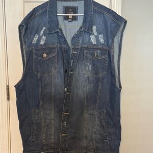 C-Line Men’s Sleeveless Denim Vest